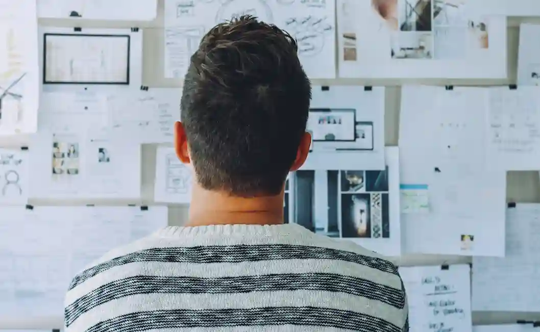 Guy staring at wall